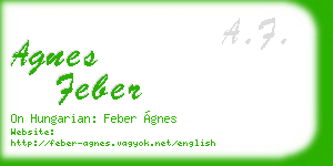 agnes feber business card